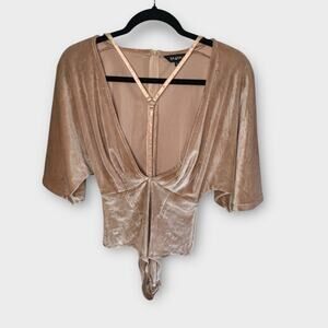 NaaNaa mauve velvet bodysuit